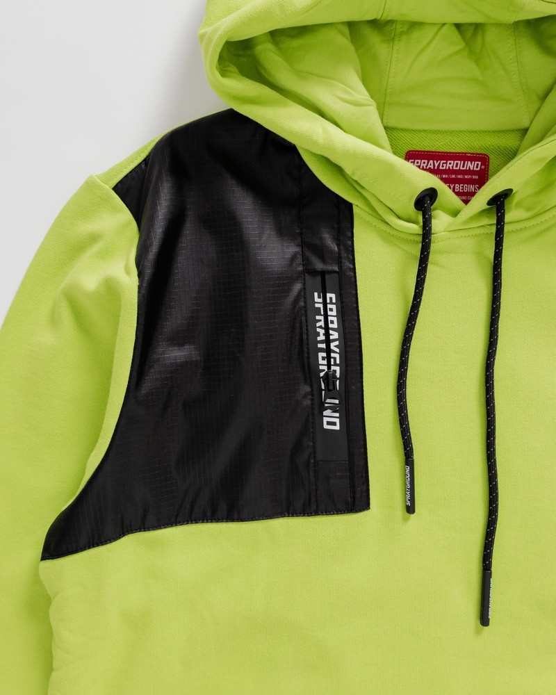 Green Sprayground De Lato Pocket Men's Hoodie | 190879278