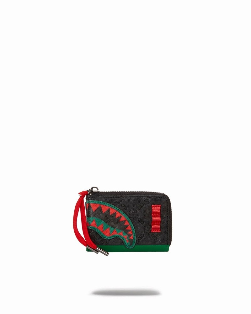 Green Sprayground Deniro Men's Wallets | 677482756