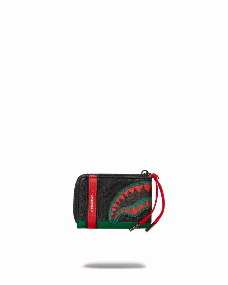 Green Sprayground Deniro Men\'s Wallets | 677482756