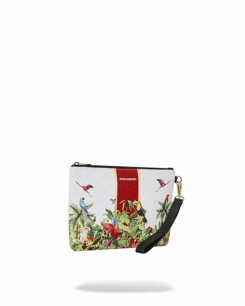 Green Sprayground Flawless Flight Cross-over Men's Clutch Bags | 709834762