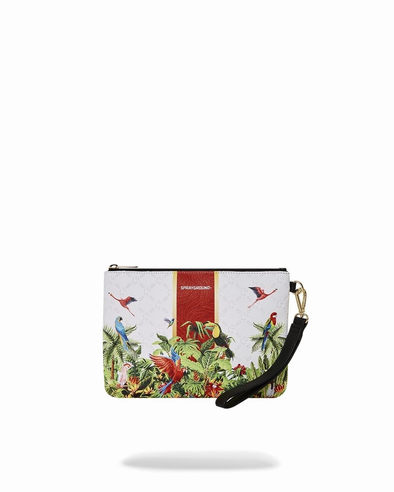 Green Sprayground Flawless Flight Cross-over Men\'s Clutch Bags | 709834762