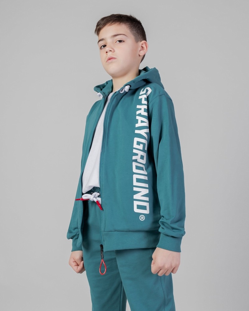 Green Sprayground Fullzip Kids\' Hoodie | 969580059