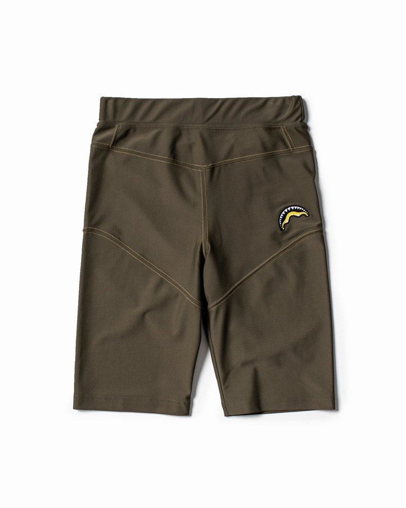 Green Sprayground Leggings Slim Women's Shorts | 399996143