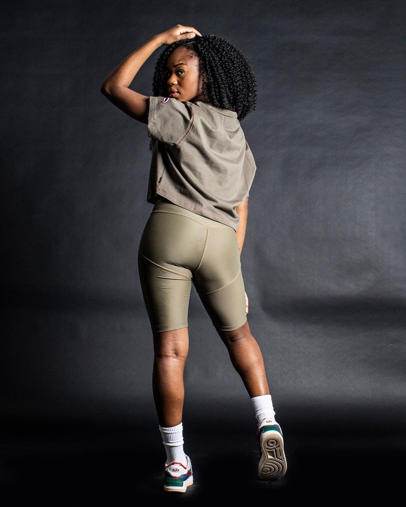 Green Sprayground Leggings Slim Women's Shorts | 399996143