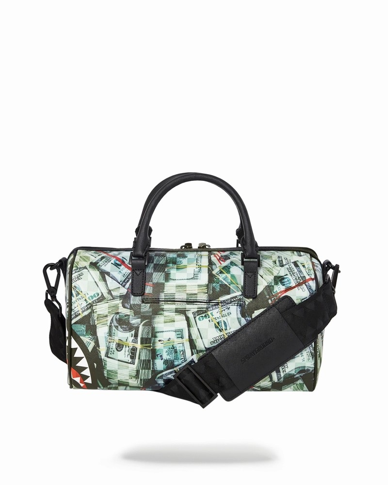 Green Sprayground Mama I Made It Mini Men's Duffle Bags | 842905057