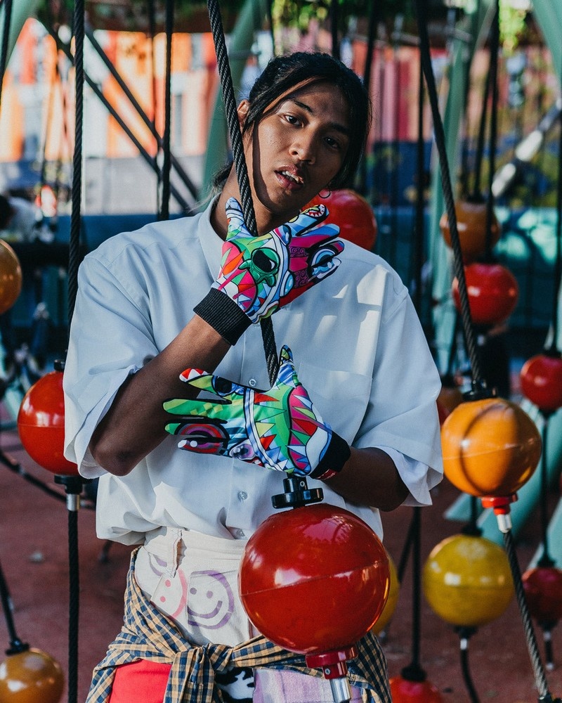 Green Sprayground Mind Trip Large Men's Gloves | 962750907