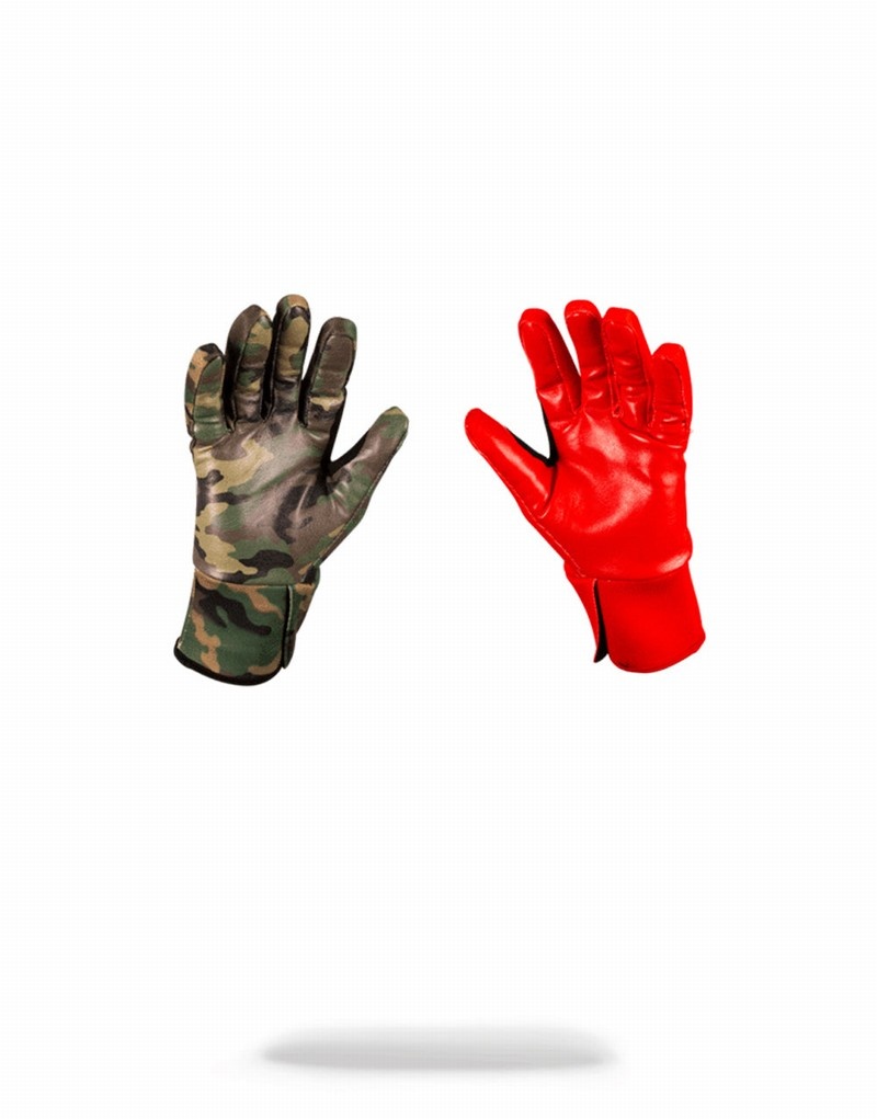 Green Sprayground Money Drips Men's Gloves | 61036204