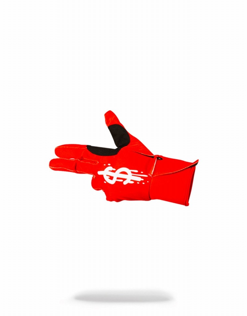 Green Sprayground Money Drips Men's Gloves | 61036204