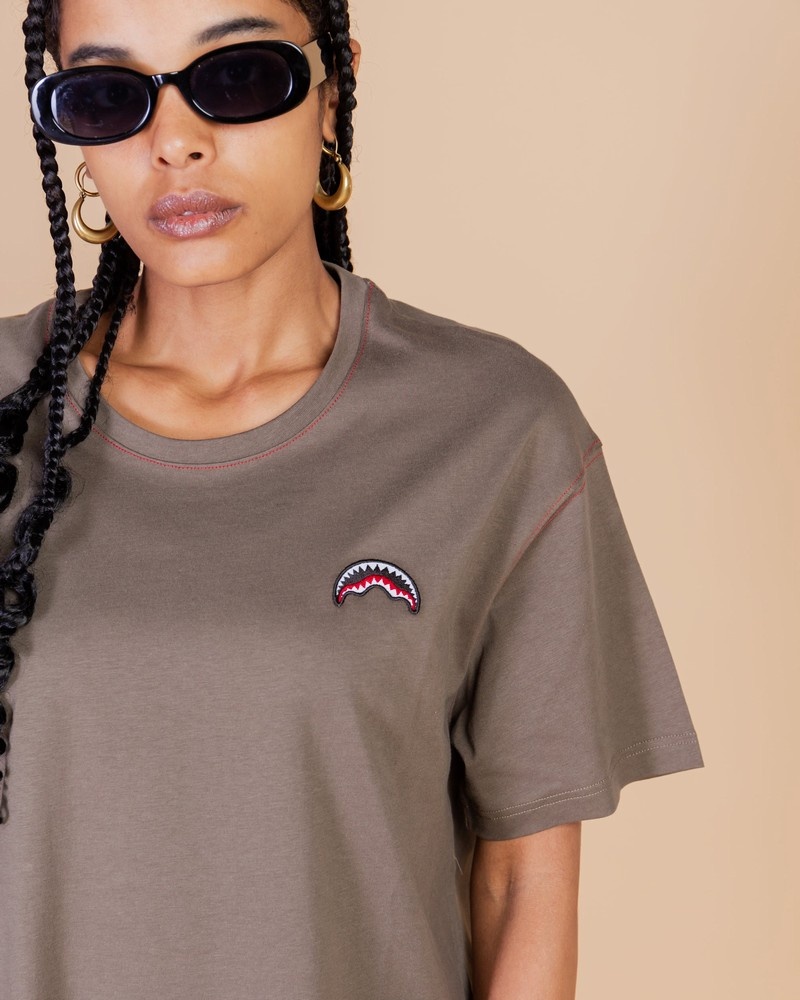 Green Sprayground Over Shark Women's T Shirts | 374950595