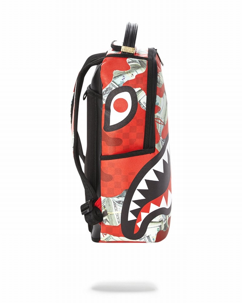 Green Sprayground Panic Attack Men's Backpacks | 116510707