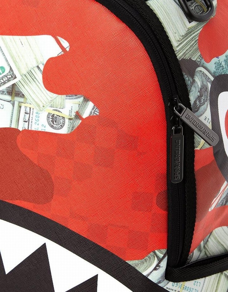 Green Sprayground Panic Attack Men's Backpacks | 116510707