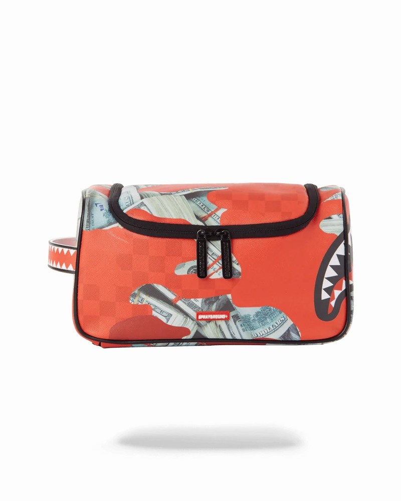 Green Sprayground Pochette Panic Attack Men\'s Toiletry Bags | 105339524