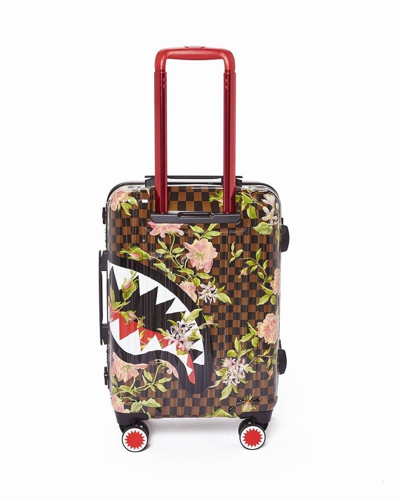 Green Sprayground Shark Flower 22 Carry-on Men's Luggage Bags | 866338257