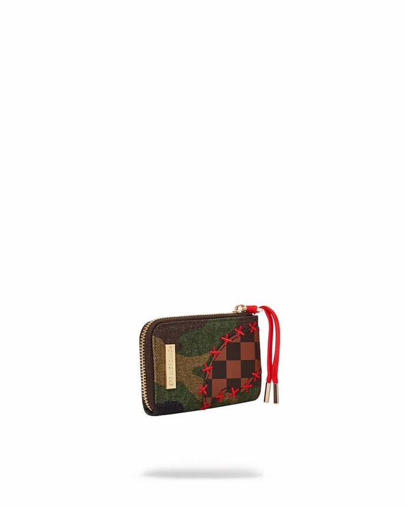 Green Sprayground Shark Shape Check Men's Wallets | 459620331