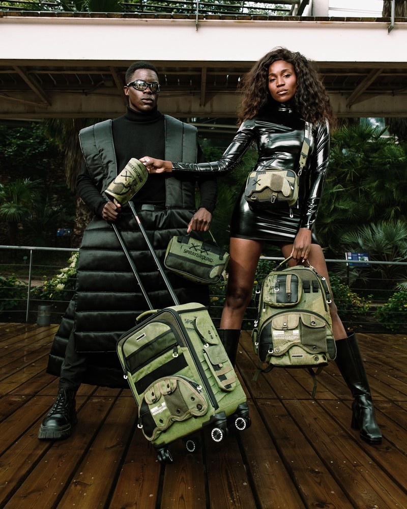 Green Sprayground Special Ops Operation Succe$$ Tube Men's Toiletry Bags | 400698998