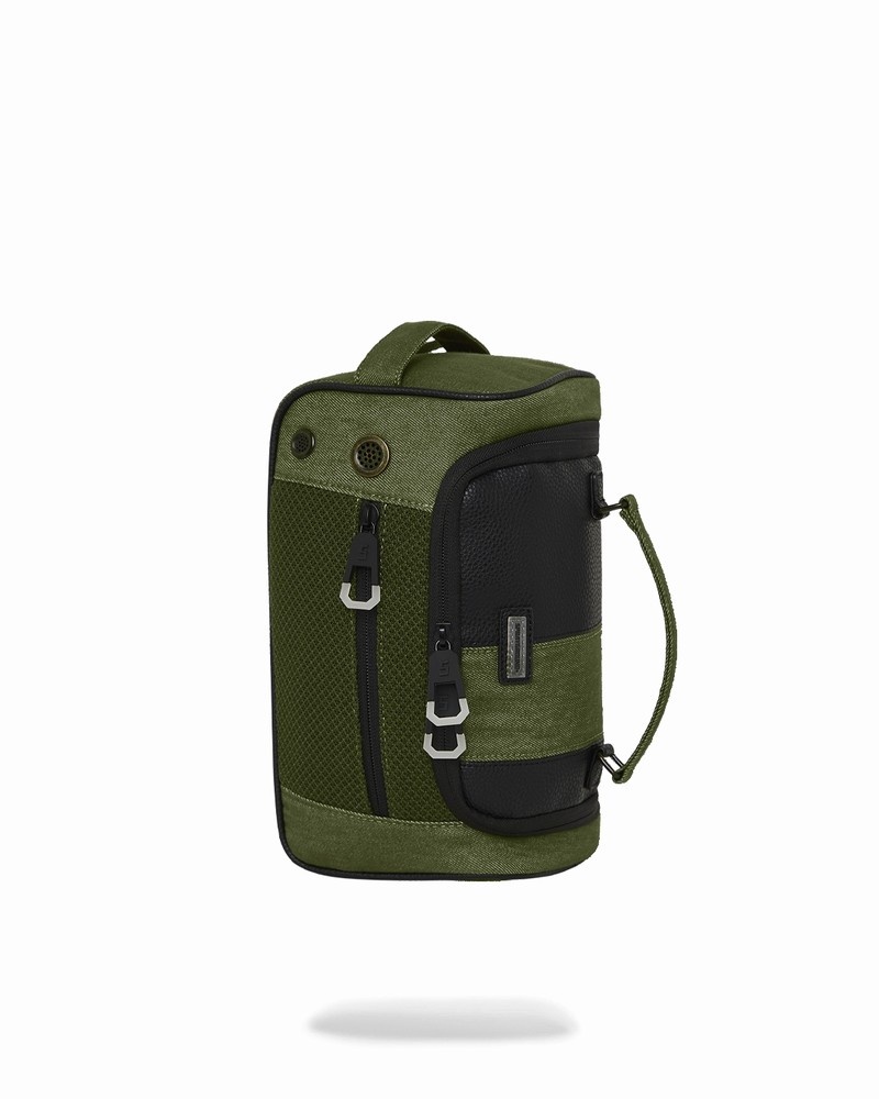 Green Sprayground Special Ops Operation Succe$$ Tube Men's Toiletry Bags | 400698998