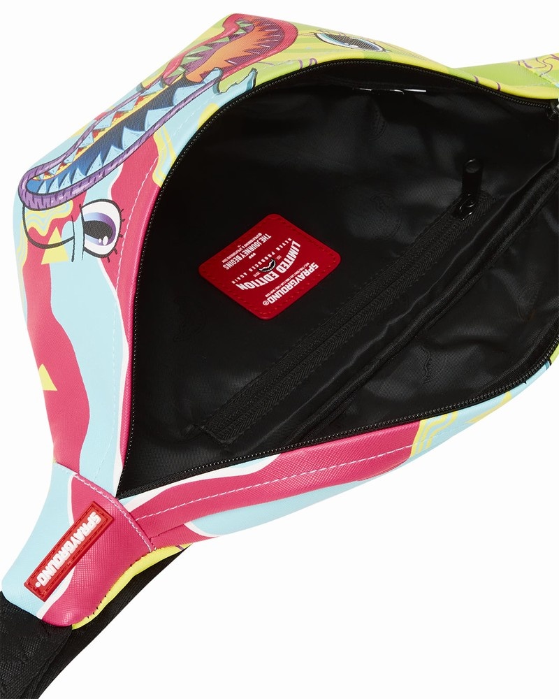 Green Sprayground Split Weird Savvy Men's Waist Bags | 949829050