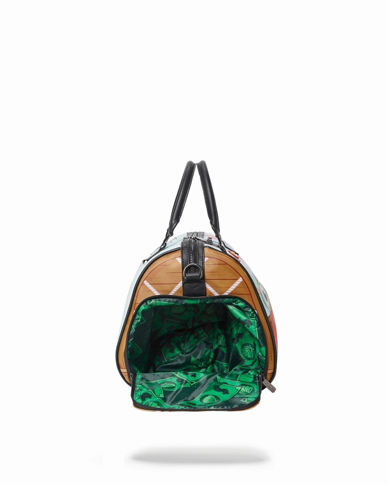 Green Sprayground Spongebob Men's Duffle Bags | 862073619