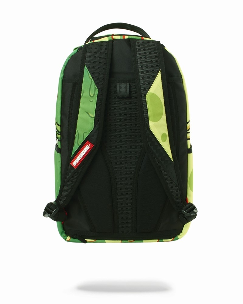 Green Sprayground Spongebob Zombie Shark Men's Backpacks | 740394207