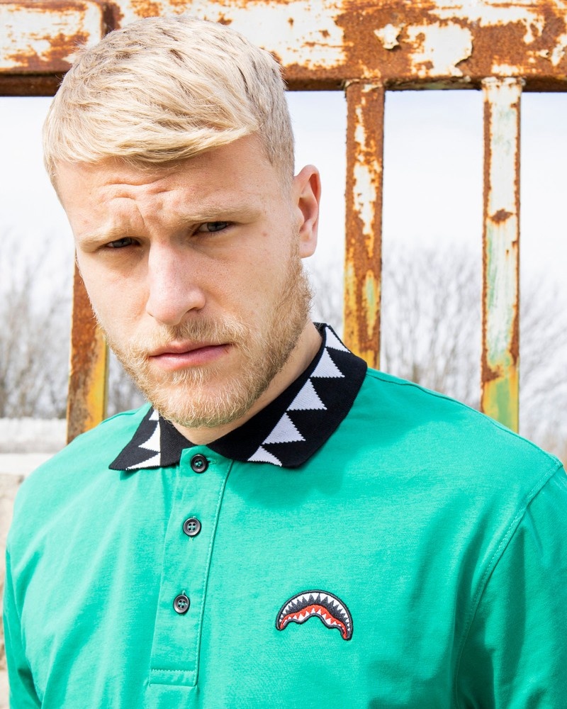 Green Sprayground Tech Men's Polo Shirts | 620750617