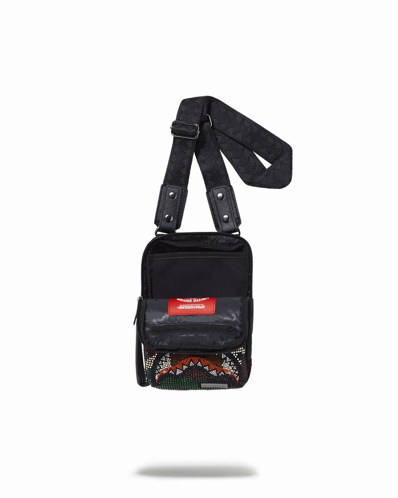 Green Sprayground Trinity Camo Men's Shoulder Bags | 949009029