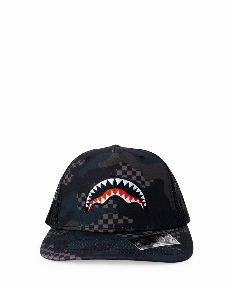 Grey Sprayground 3AM Men\'s Caps | 168436013