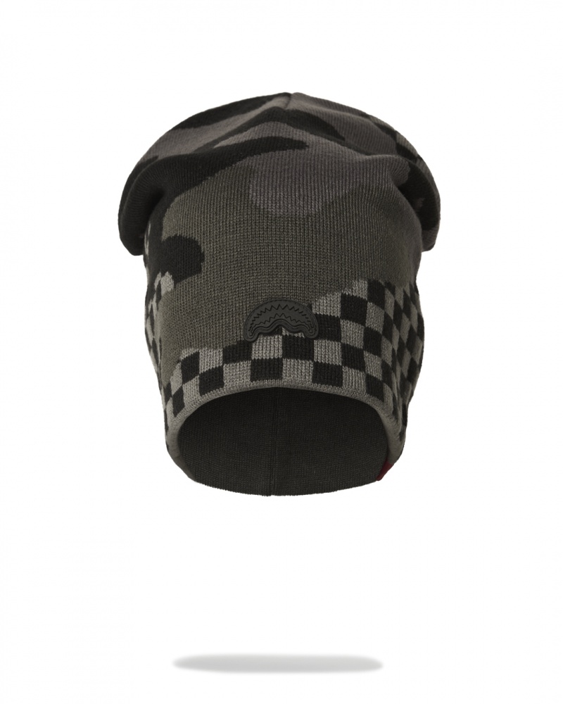 Grey Sprayground 3AM Never Sleep Slouch Men\'s Beanie | 317802626