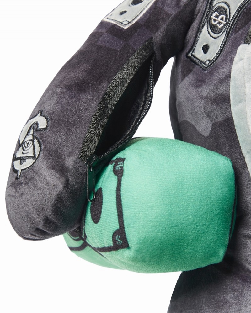 Grey Sprayground 3am Never Sleep Moneybear Teddybear Men's Backpacks | 539951257