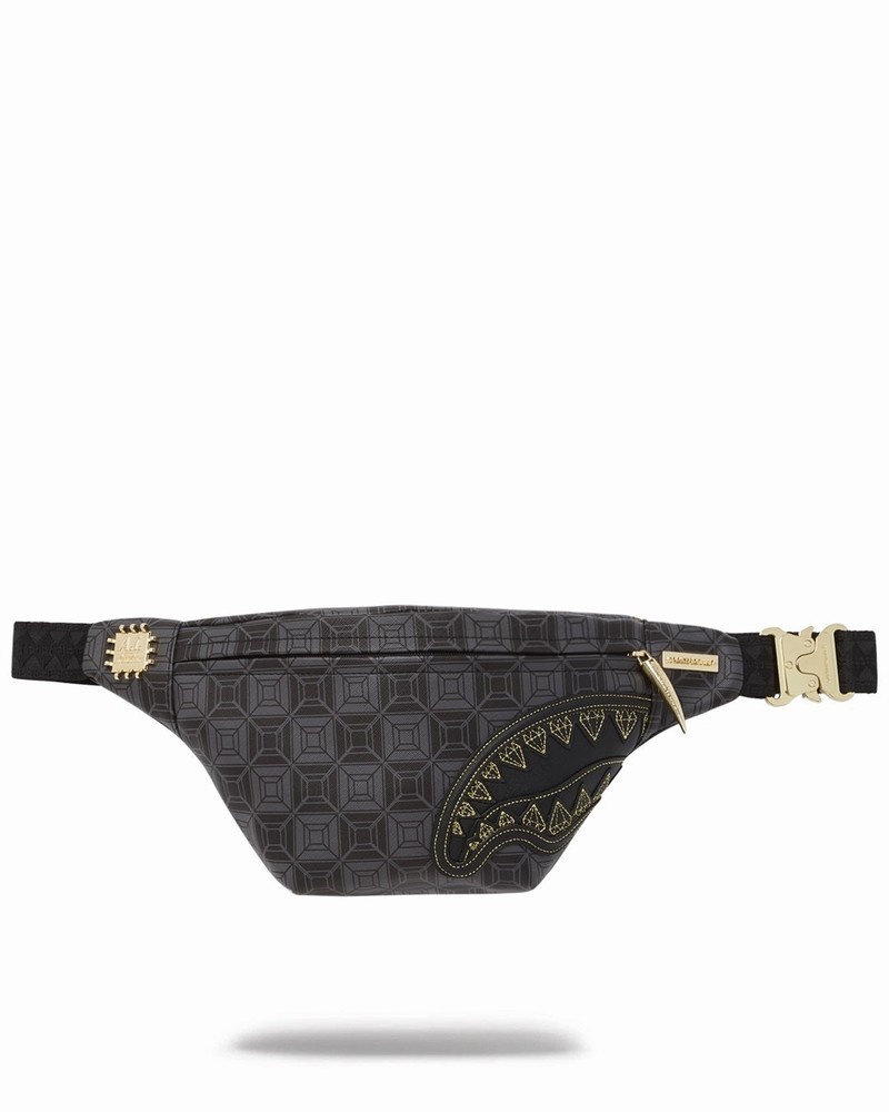 Grey Sprayground Ai4 Diamond Men\'s Waist Bags | 222727987