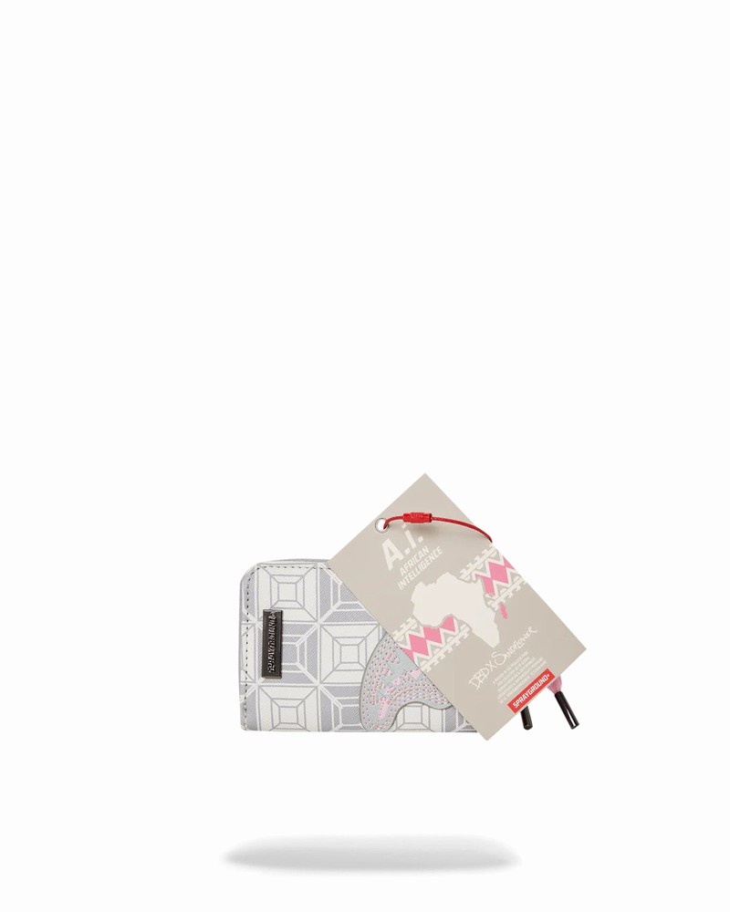 Grey Sprayground Ai Stunna Cream Men's Wallets | 251387267