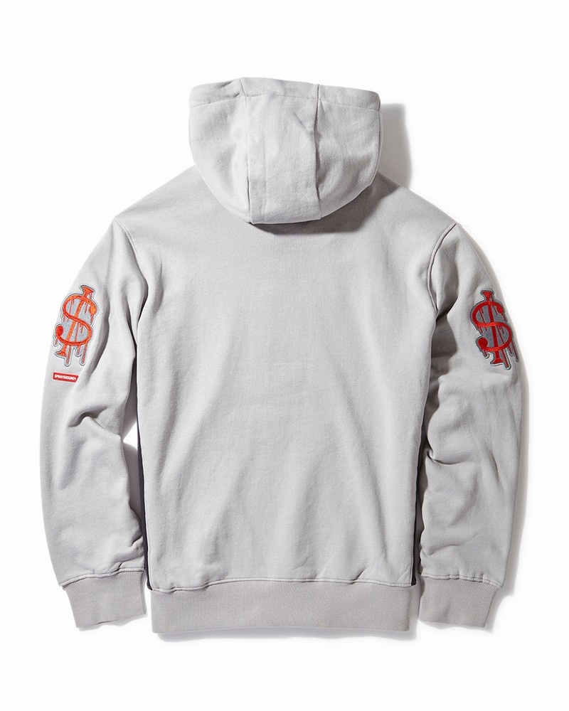 Grey Sprayground Bear Front High Neck Pullover Contrast Women's Hoodie | 134005081