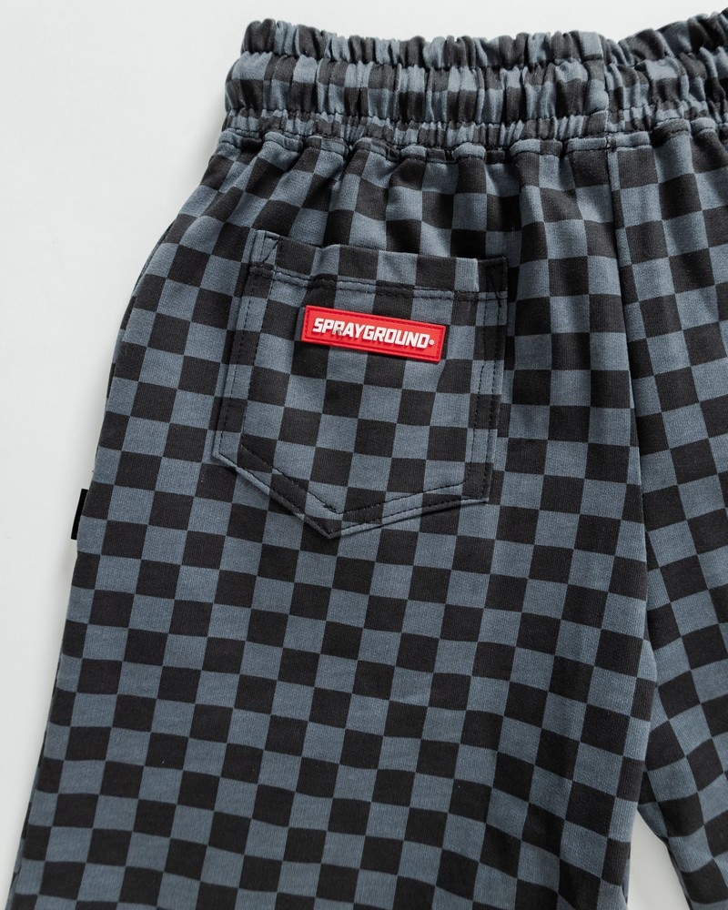 Grey Sprayground Bermuda Dbd Was Here Check Kids' Shorts | 37193994