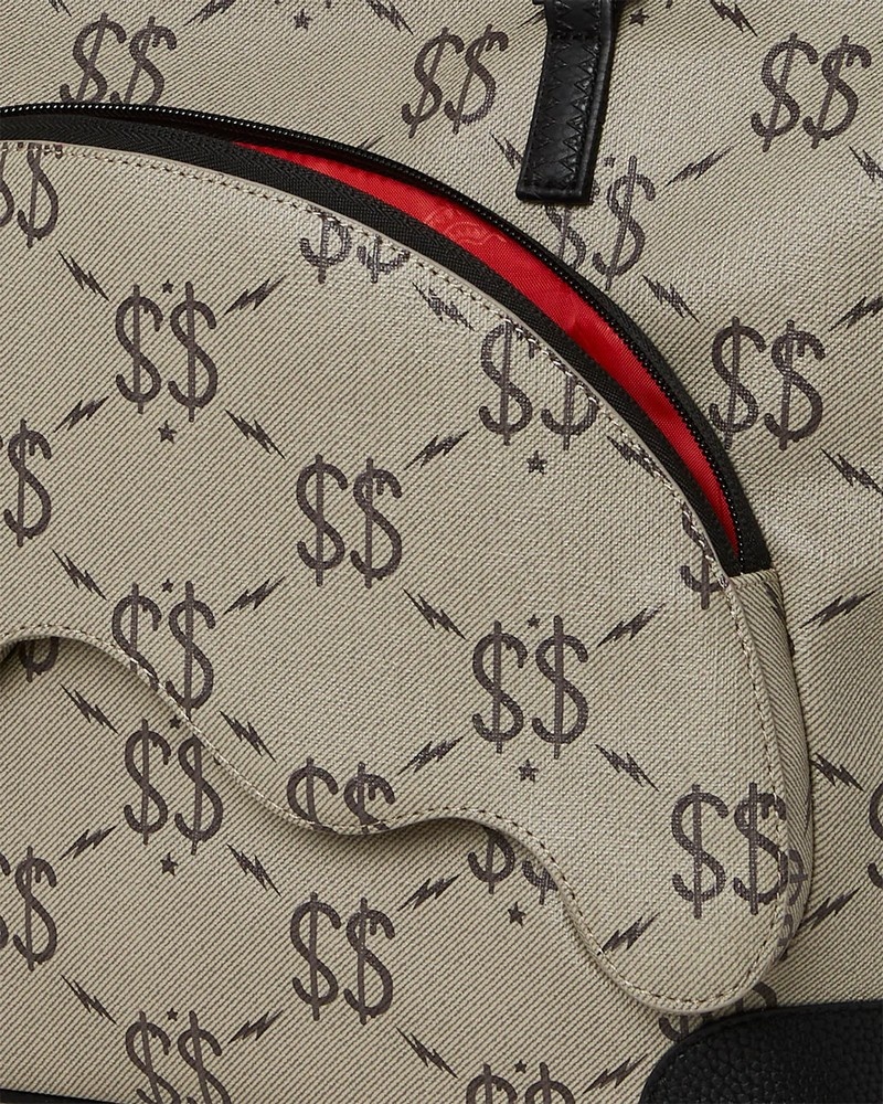 Grey Sprayground Double Money Men's Tote Bags | 404497826