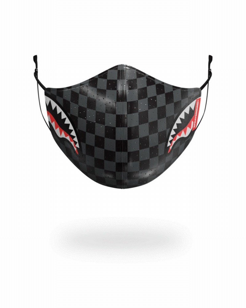 Grey Sprayground Fixed Filter Sharks In Paris Pvc Fashion Women\'s Face Masks | 103098319