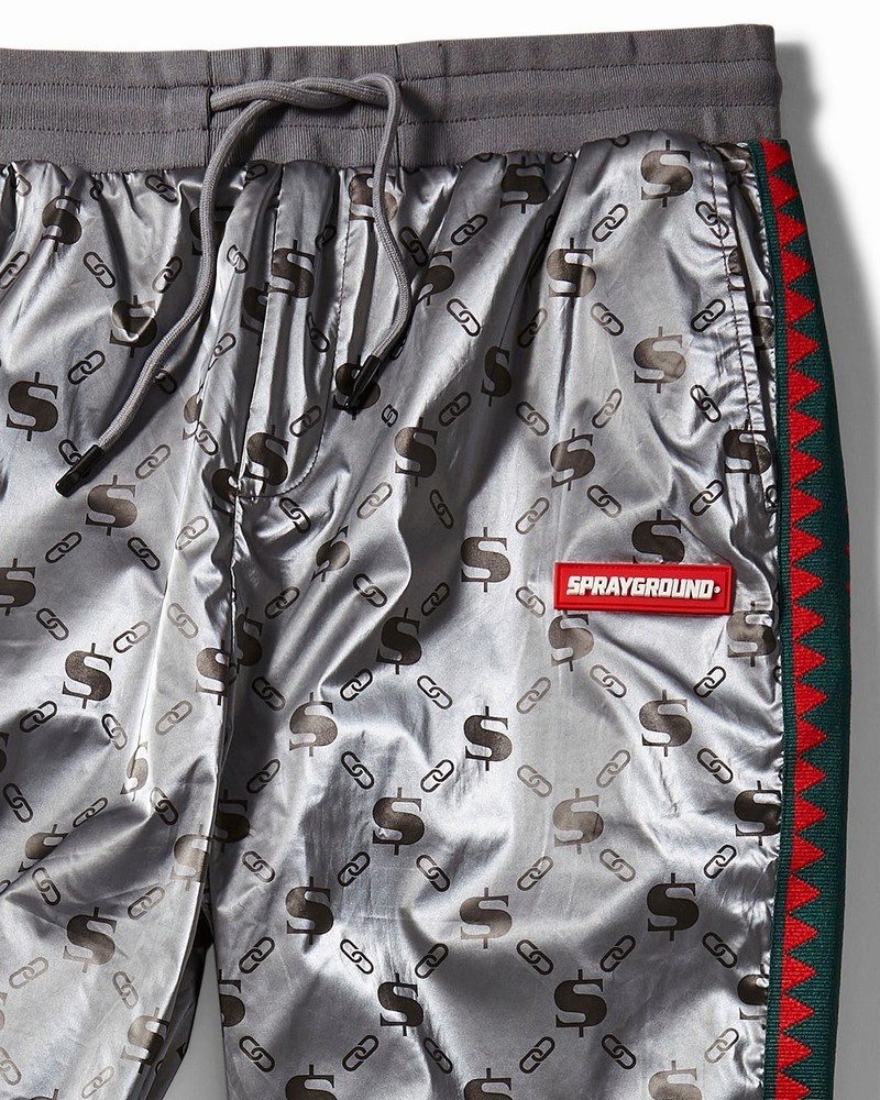 Grey Sprayground Sg Logo-vsm Glossy Women's Joggers | 549220661