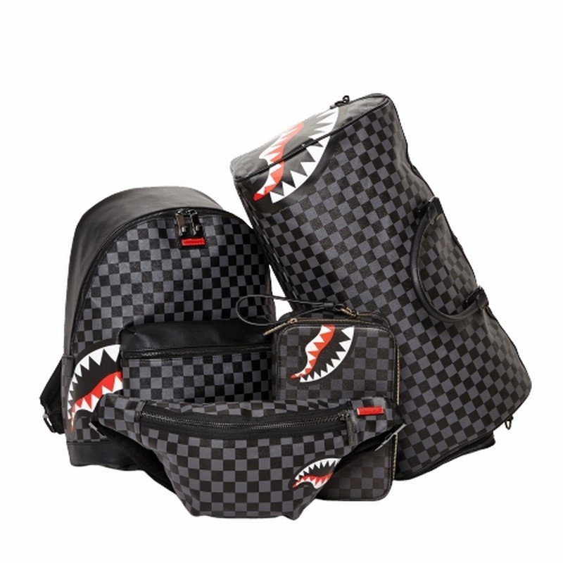 Grey Sprayground Sharks In Paris Men's Duffle Bags | 815239261