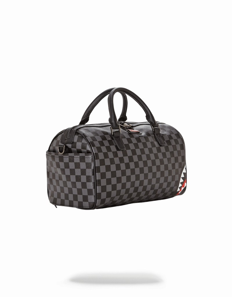Grey Sprayground Sharks In Paris Mini Men's Duffle Bags | 136550211