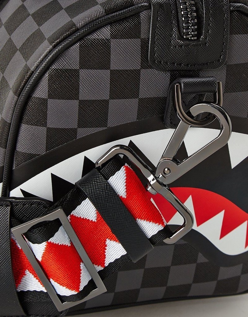 Grey Sprayground Sharks In Paris Mini Men's Duffle Bags | 136550211