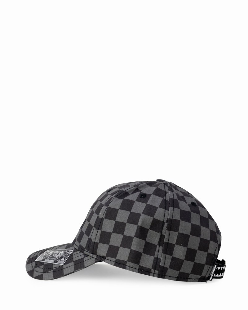 Grey Sprayground Smooth Check Men's Caps | 664127431