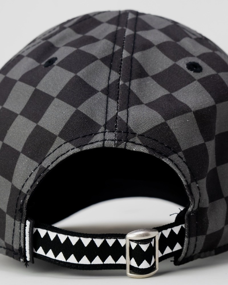 Grey Sprayground Smooth Check Men's Caps | 664127431