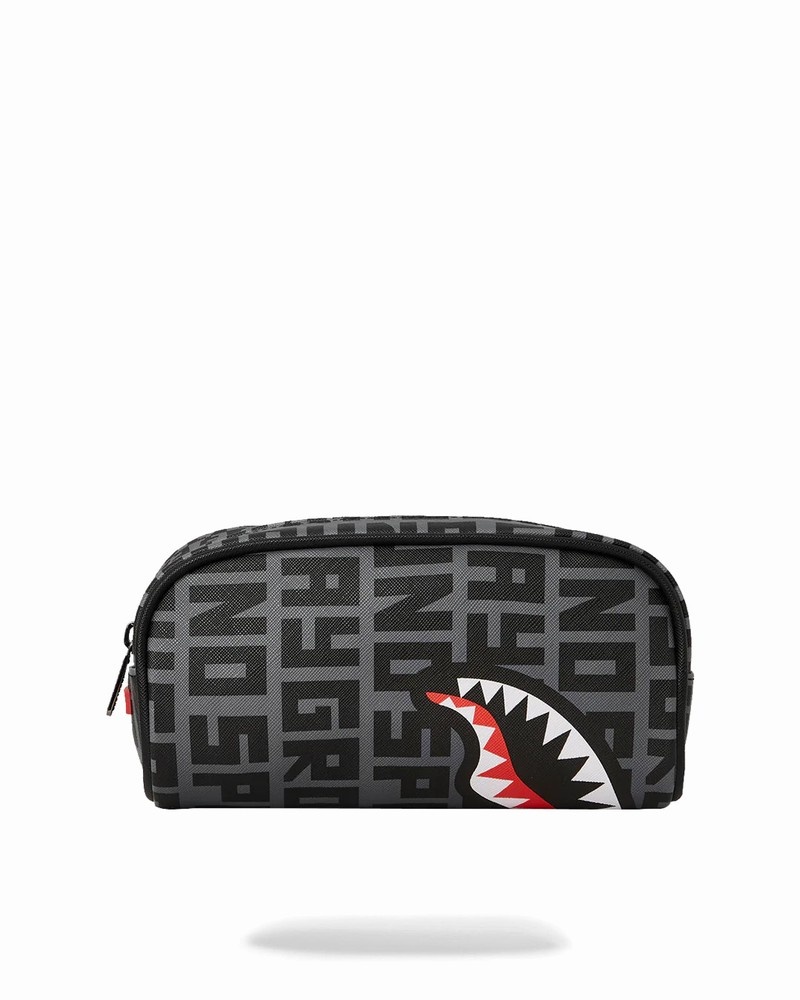 Grey Sprayground Split Infinity Check Men's Pouches | 414513926