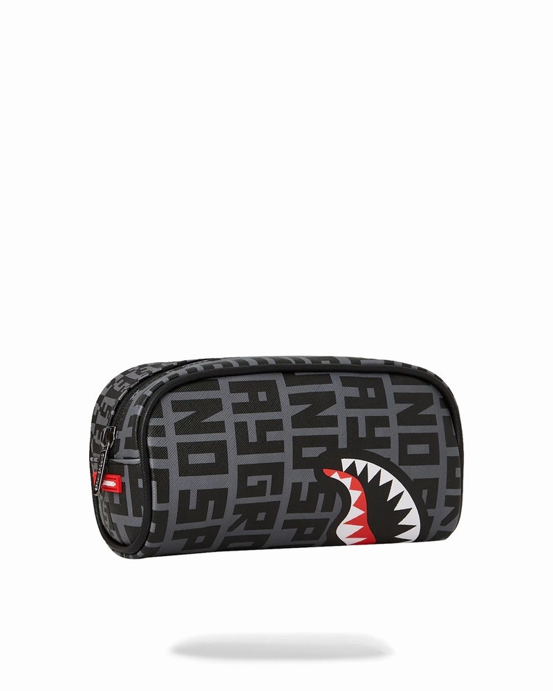 Grey Sprayground Split Infinity Check Men's Pouches | 414513926
