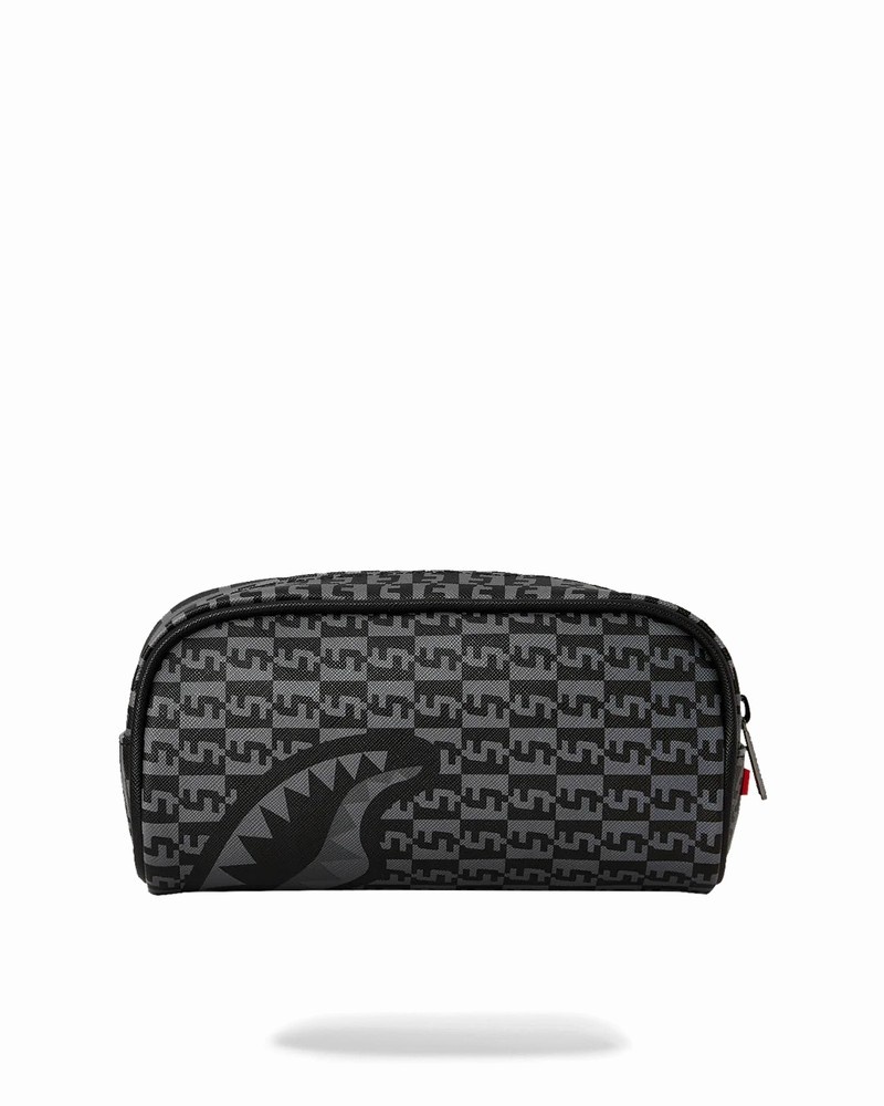 Grey Sprayground Split Infinity Check Men\'s Pouches | 414513926