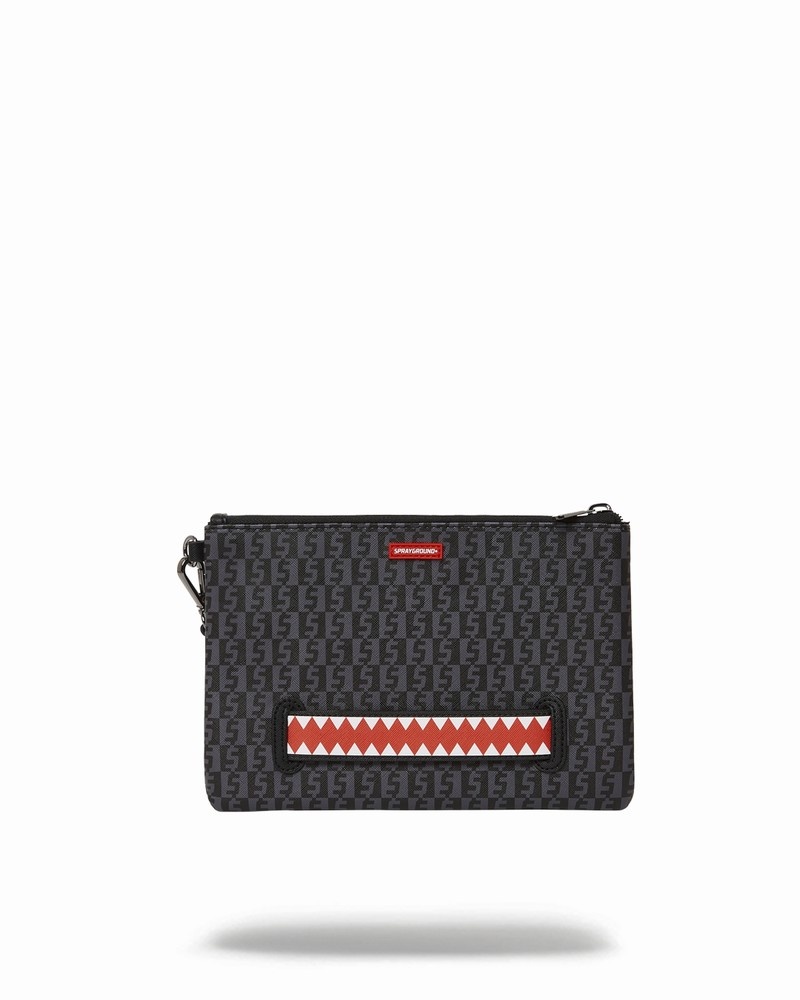 Grey Sprayground Spraygatti Revv Crossover Men's Clutch Bags | 61268730