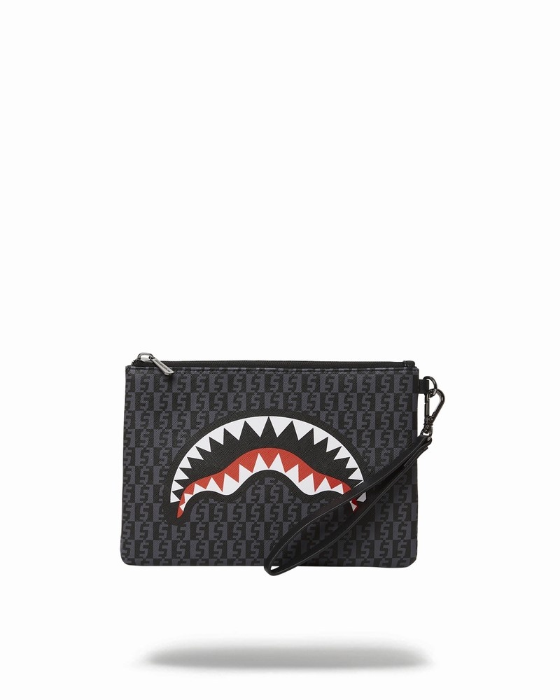 Grey Sprayground Spraygatti Revv Crossover Men\'s Clutch Bags | 61268730