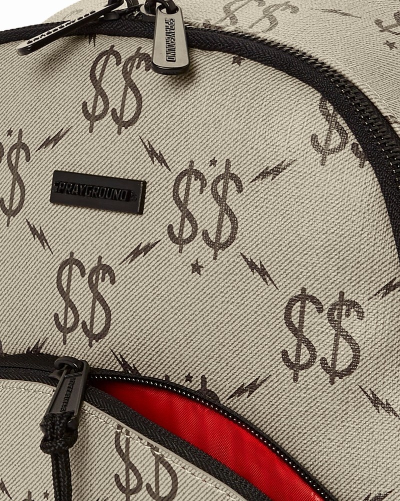Grey Sprayground The Getaway Savage Men's Backpacks | 432362779