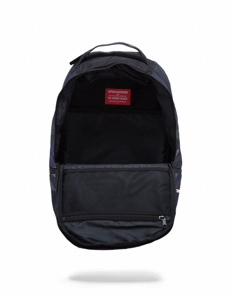 Grey Sprayground Tribal Leopard Men's Backpacks | 186489421