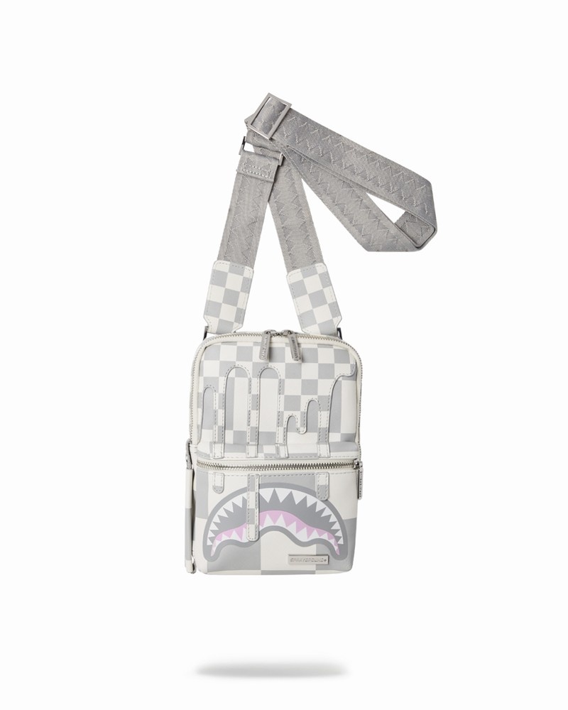 Grey Sprayground Xtc La Palais Sling Men\'s Shoulder Bags | 248327264
