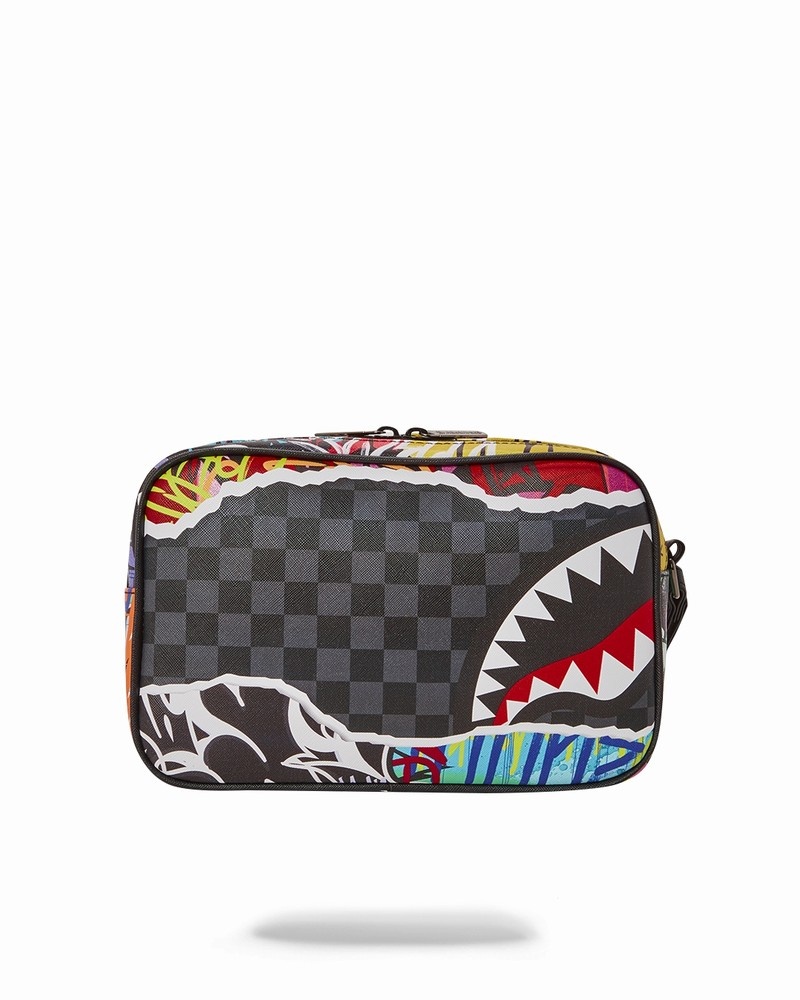 Multicolor Sprayground Artistic Pursuit Men's Toiletry Bags | 209580616