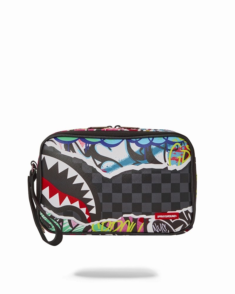 Multicolor Sprayground Artistic Pursuit Men\'s Toiletry Bags | 209580616
